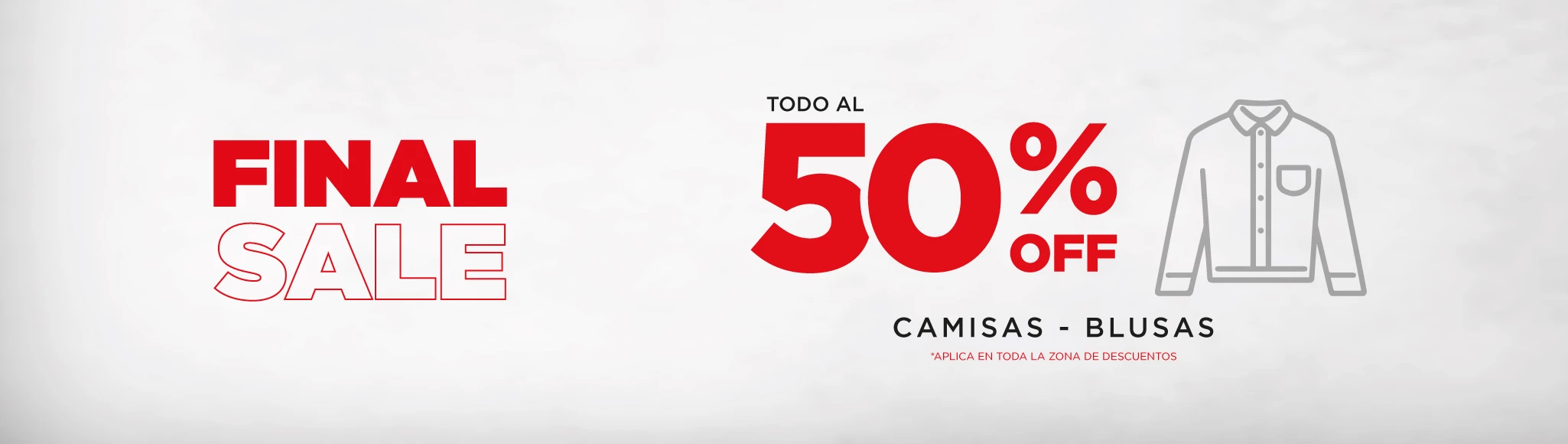 50% Descuento en Blusas